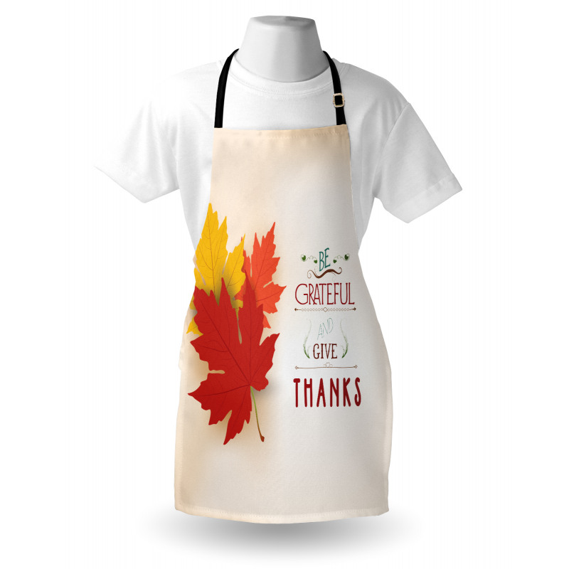 Maple Leaves with Phrase Apron