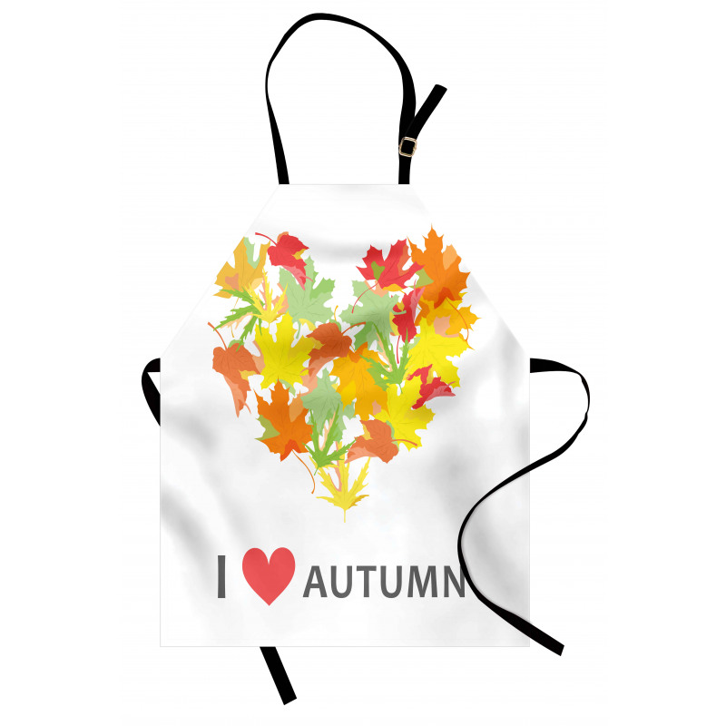 Maple Leaves with Heart Apron