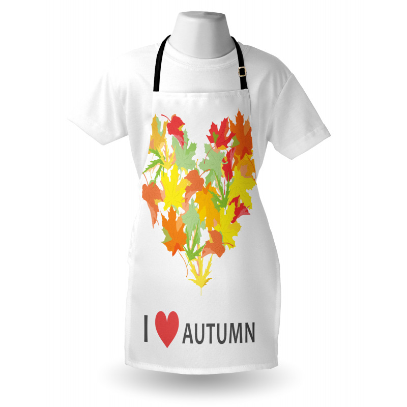 Maple Leaves with Heart Apron