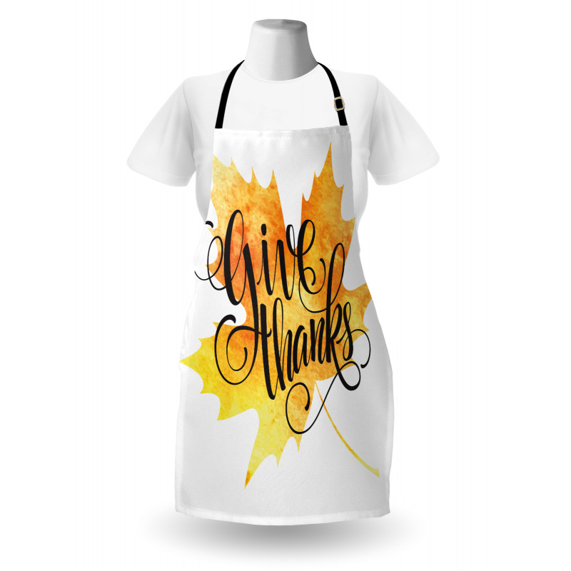 Autumn Leaf with Phrase Apron