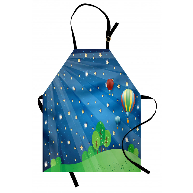 Cartoon Balloons Stars Apron