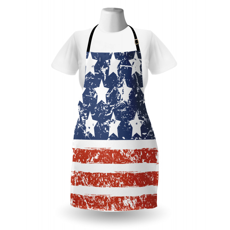 Amerika Mutfak Önlüğü Yıldızlardan ve Çizgilerden Ülkenin Bayrağı