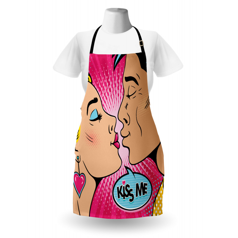 Young Pop Art Couple Apron