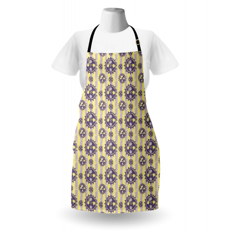 Graphic Wheel Pattern Apron