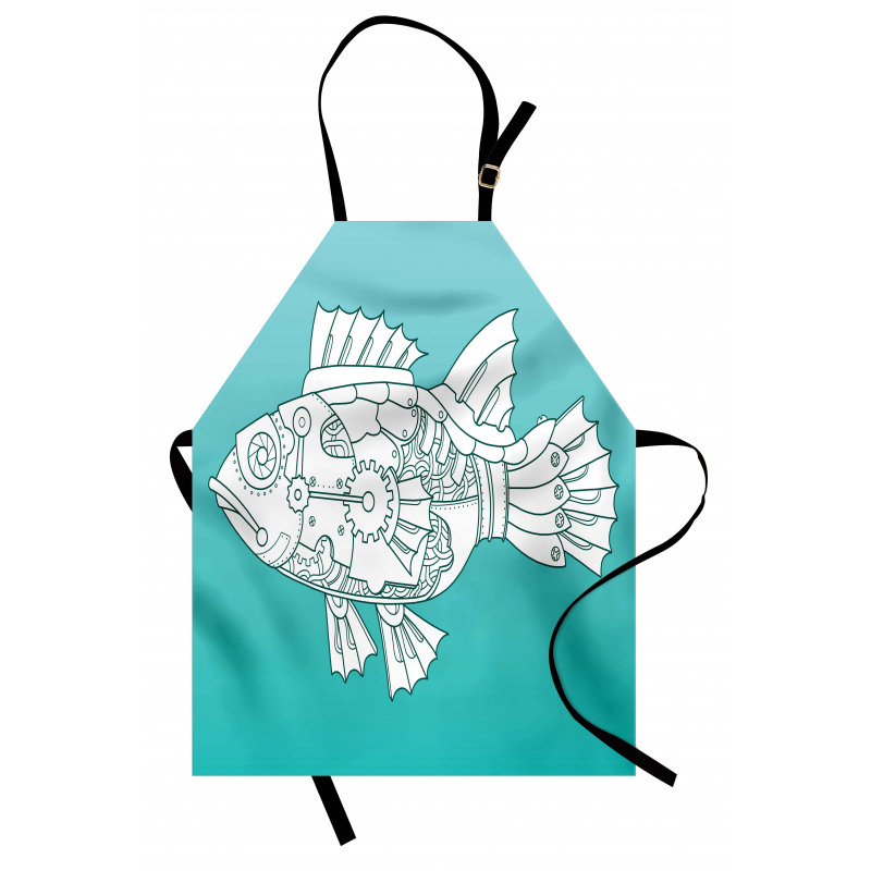 Doodle Mechanic Fish Apron
