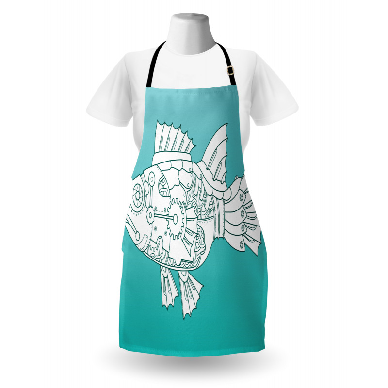 Doodle Mechanic Fish Apron