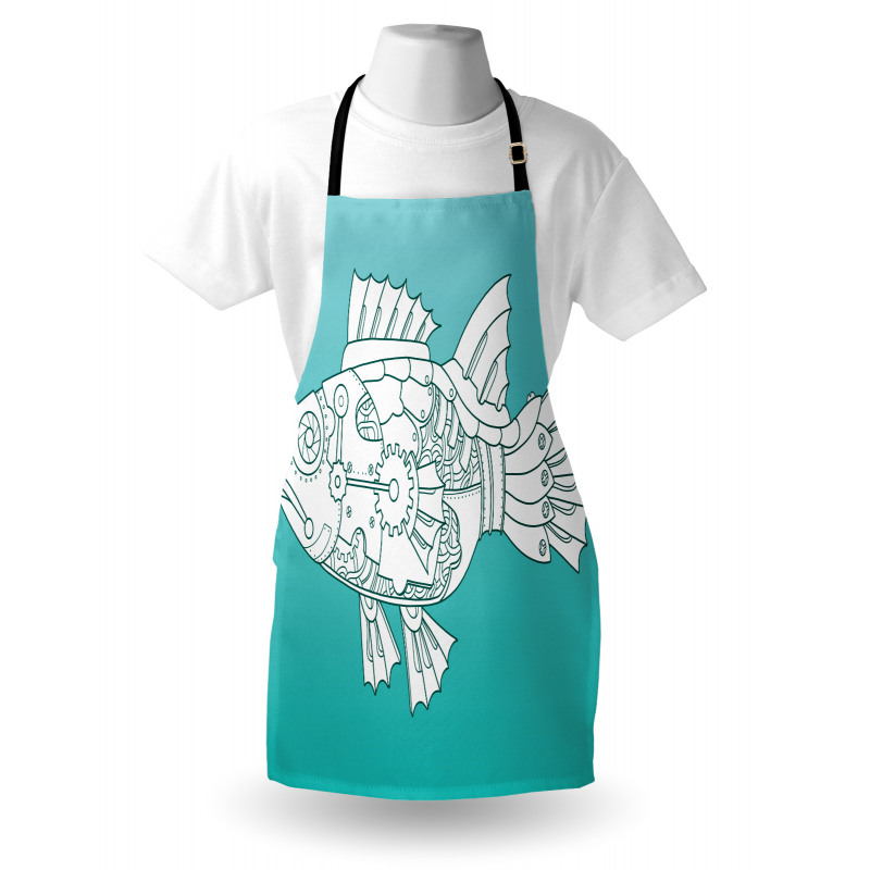 Doodle Mechanic Fish Apron