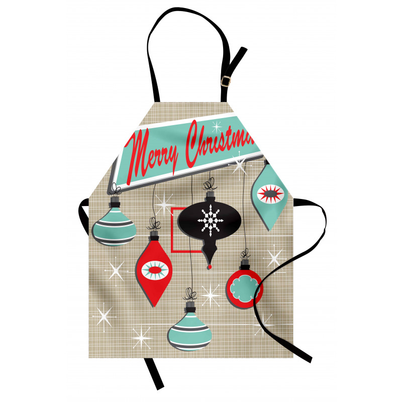 Retro Noel Slogan Apron