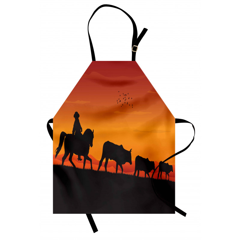 Silhouette Farm Cow Herd Apron