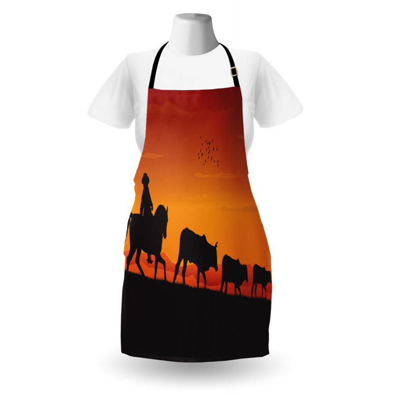 Silhouette Farm Cow Herd Apron