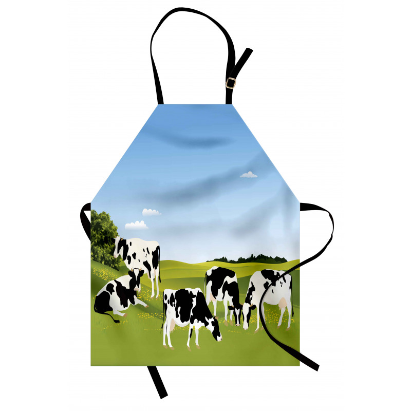 Graphic Domestic Cows Apron
