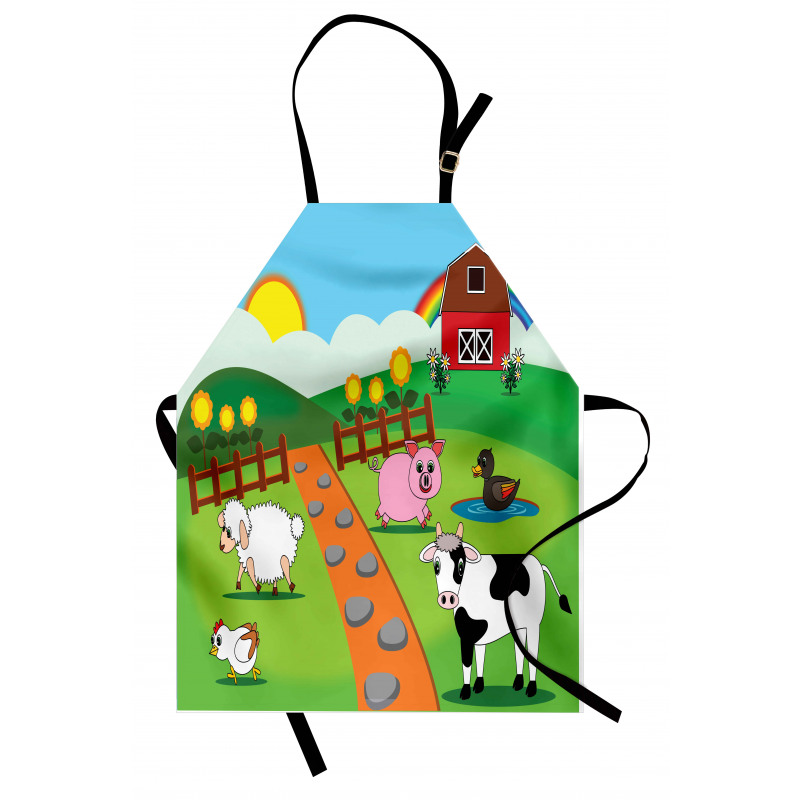 Cartoon Farmhouse Life Apron