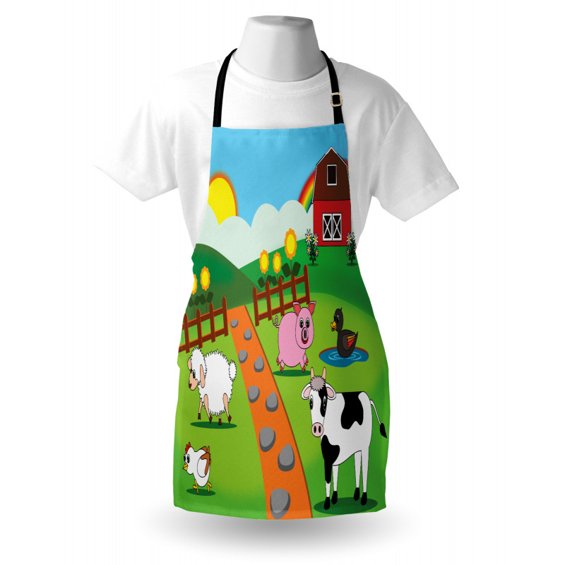 Cartoon Farmhouse Life Apron