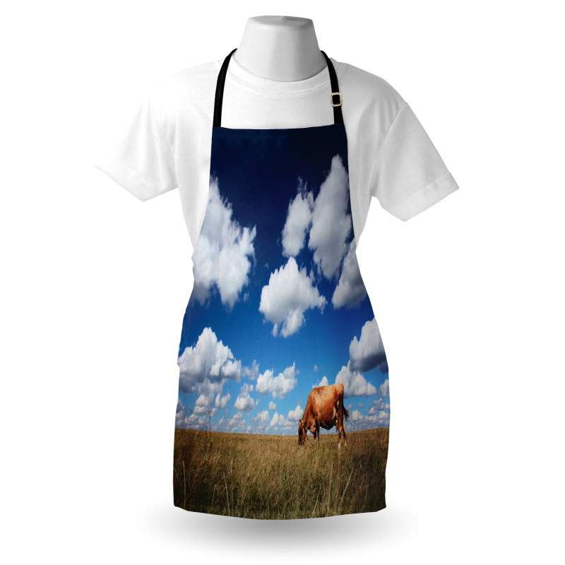 Cow Meadow Sky Clouds Apron