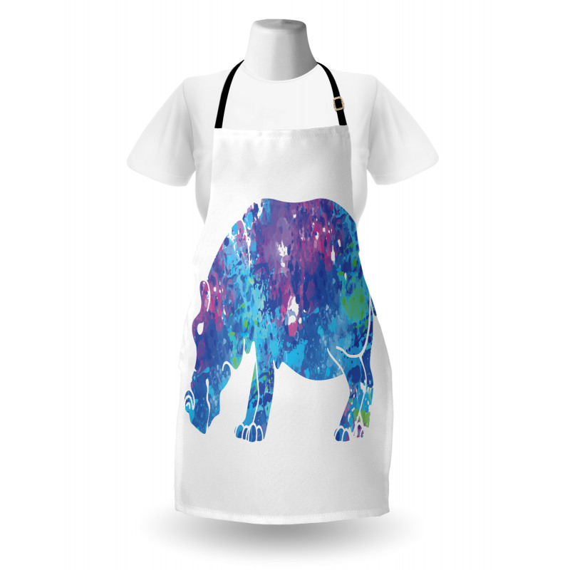 Colorful Silhouette Form Apron