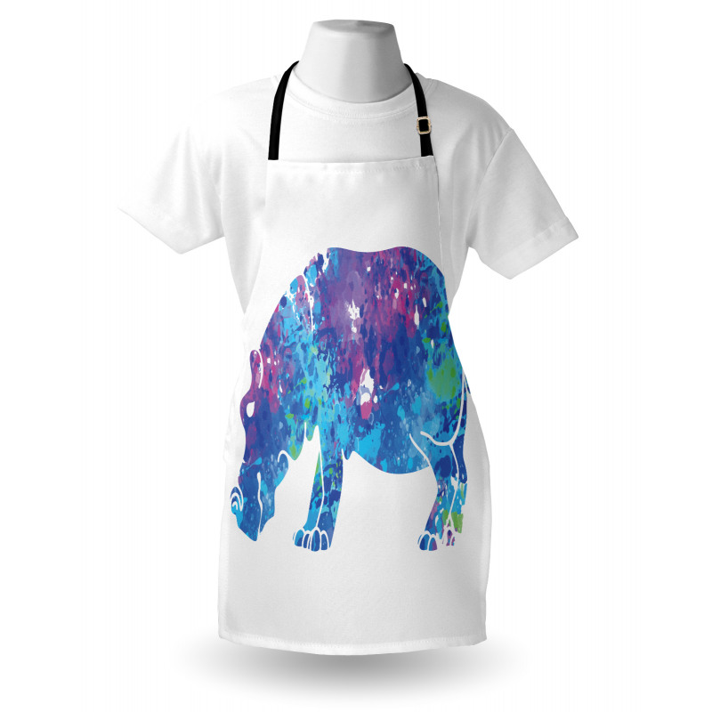 Colorful Silhouette Form Apron