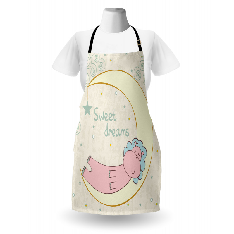 Cartoon Hippo Sleeping Apron