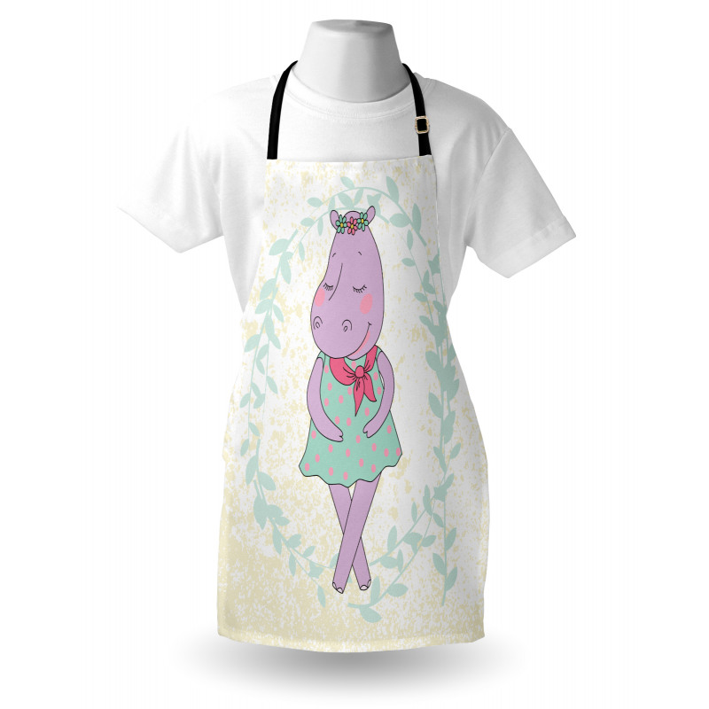 Hippie Girl Animal Floral Apron