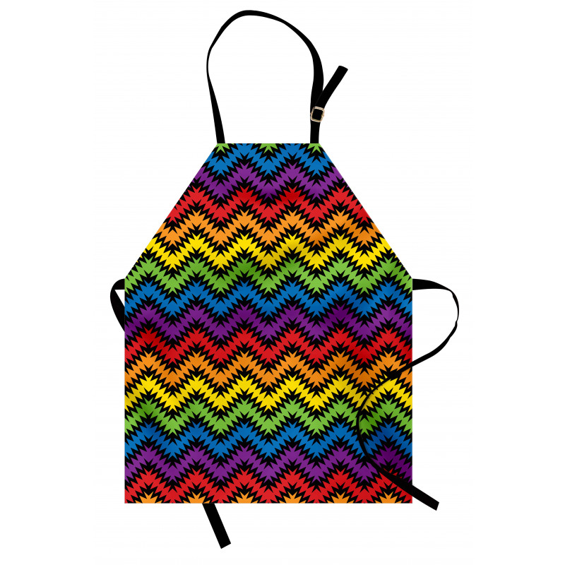 Jagged Zigzag Pattern Apron