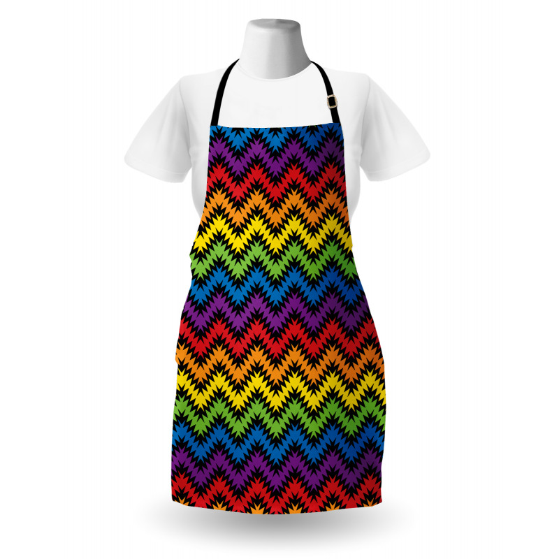 Jagged Zigzag Pattern Apron