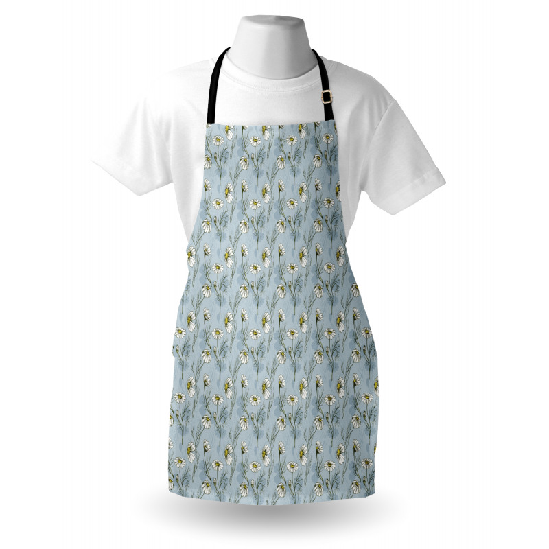 Floral Doodle Silhouette Apron