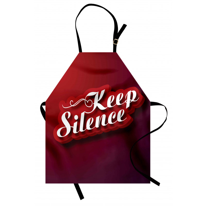 Keep Silence Modern Text Apron