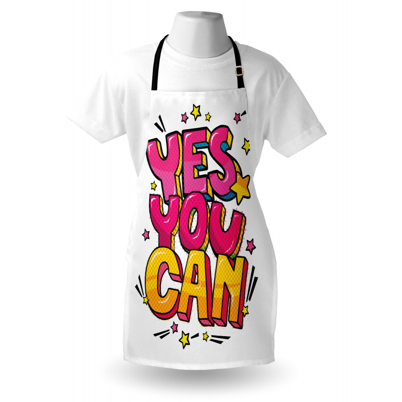 Yes You Can Word Bubble Apron