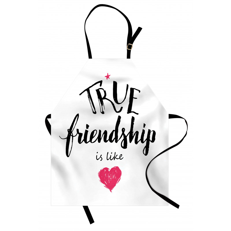 Arkadaş Mutfak Önlüğü Gerçek Dostluk Aşk Gibidir Yazılı Model