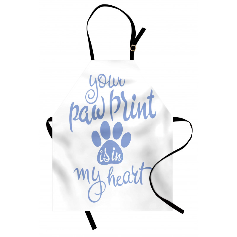 Paw Print is in My Heart Apron
