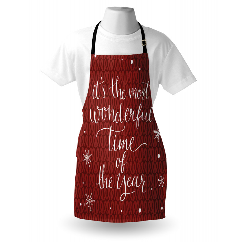 Noel Mutfak Önlüğü Yılın En Harika Zamanı Geldi Yazılı Model
