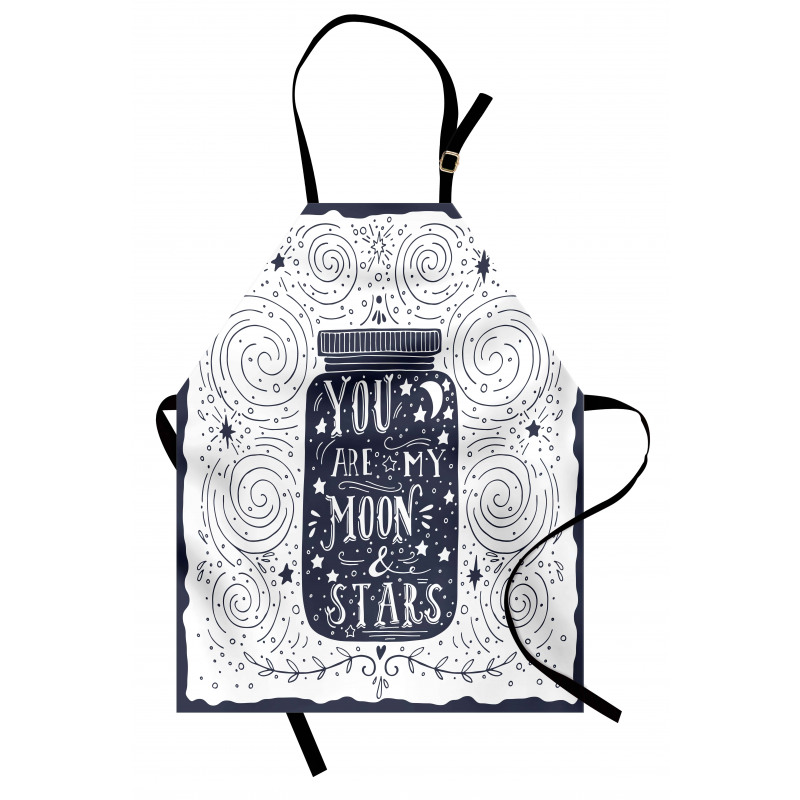 Vintage Doodle Curl Star Apron