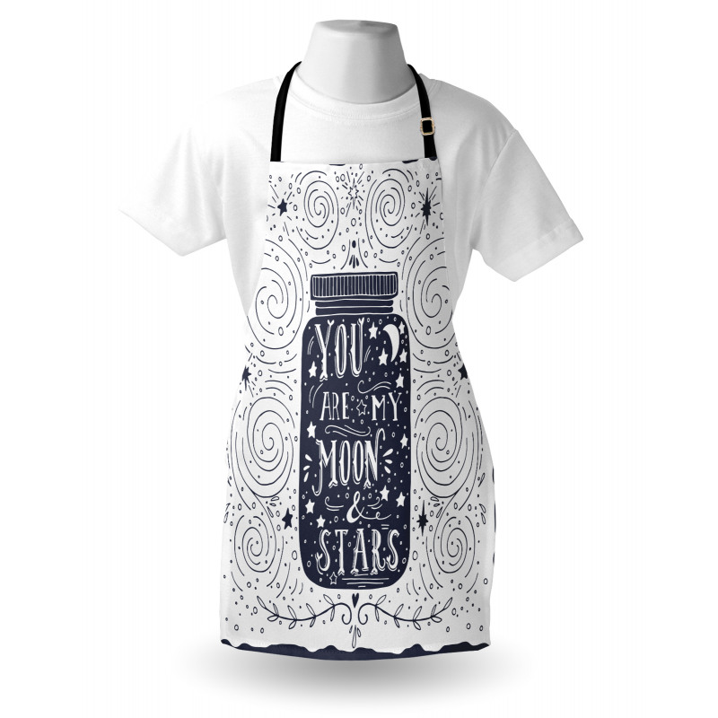 Vintage Doodle Curl Star Apron