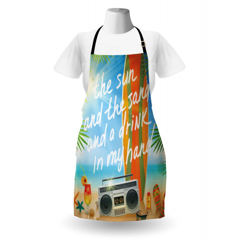 Tropical Beach Surfboard Apron