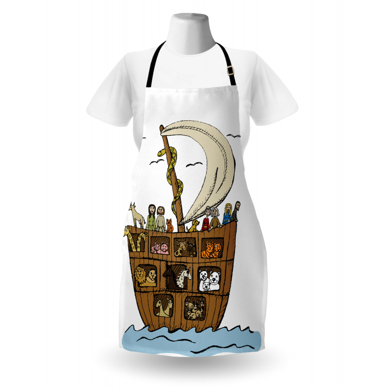 Ancient Flood Story Motif Apron