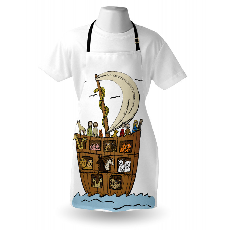 Ancient Flood Story Motif Apron