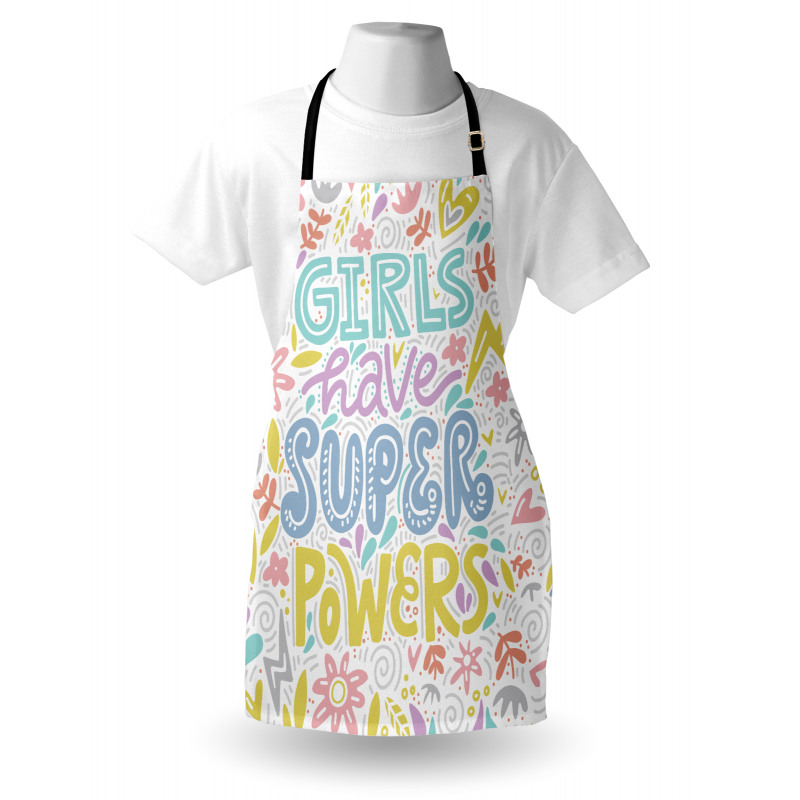 Boho Floral Girl Power Apron