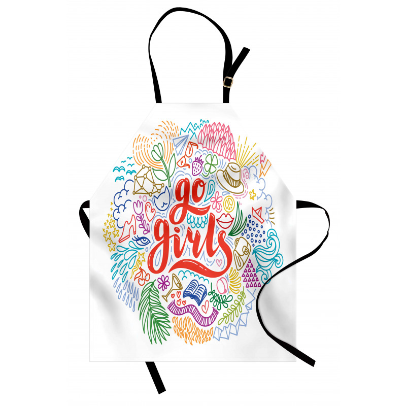 Go Girls Lettering Art Apron