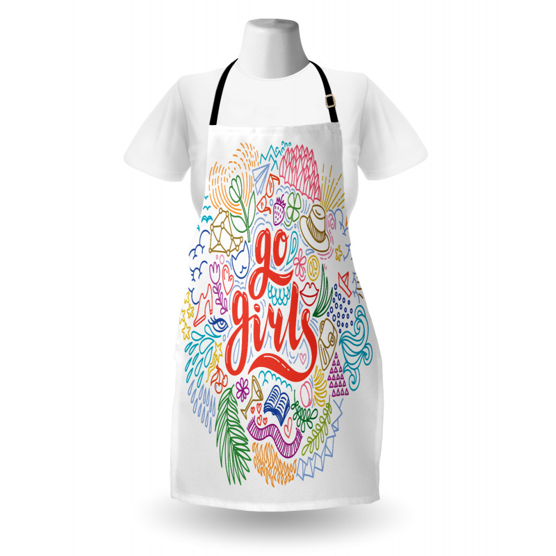 Go Girls Lettering Art Apron