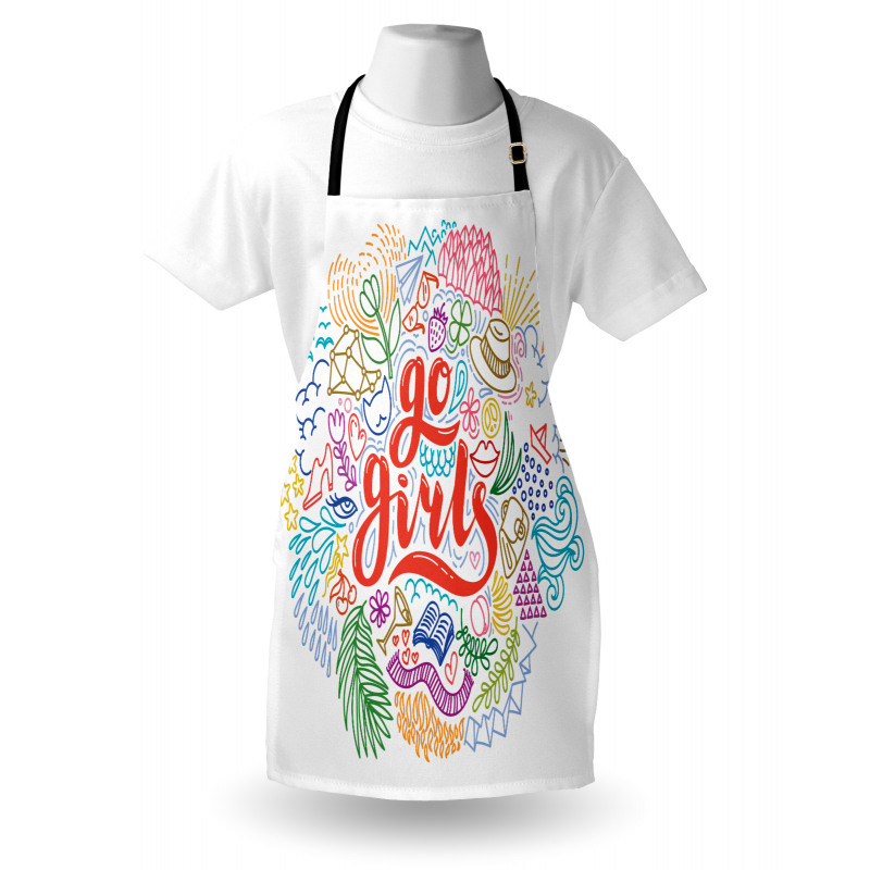 Go Girls Lettering Art Apron