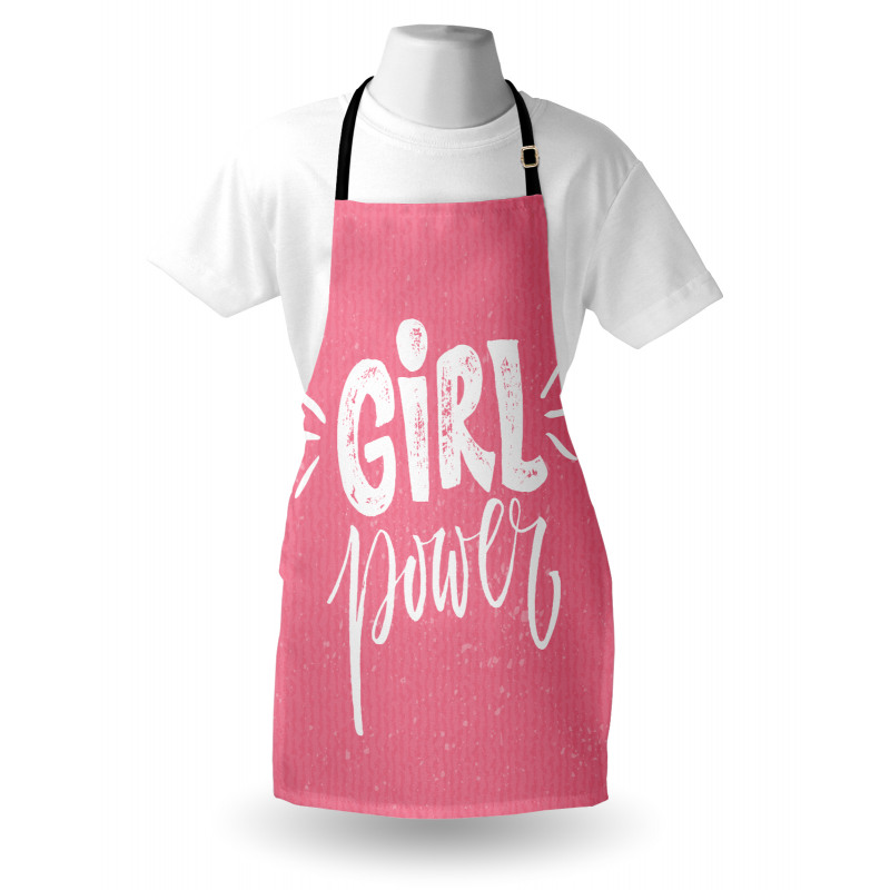 Feminizm Mutfak Önlüğü Kız Gücü Tema Yazılı Motive Edici Görsel