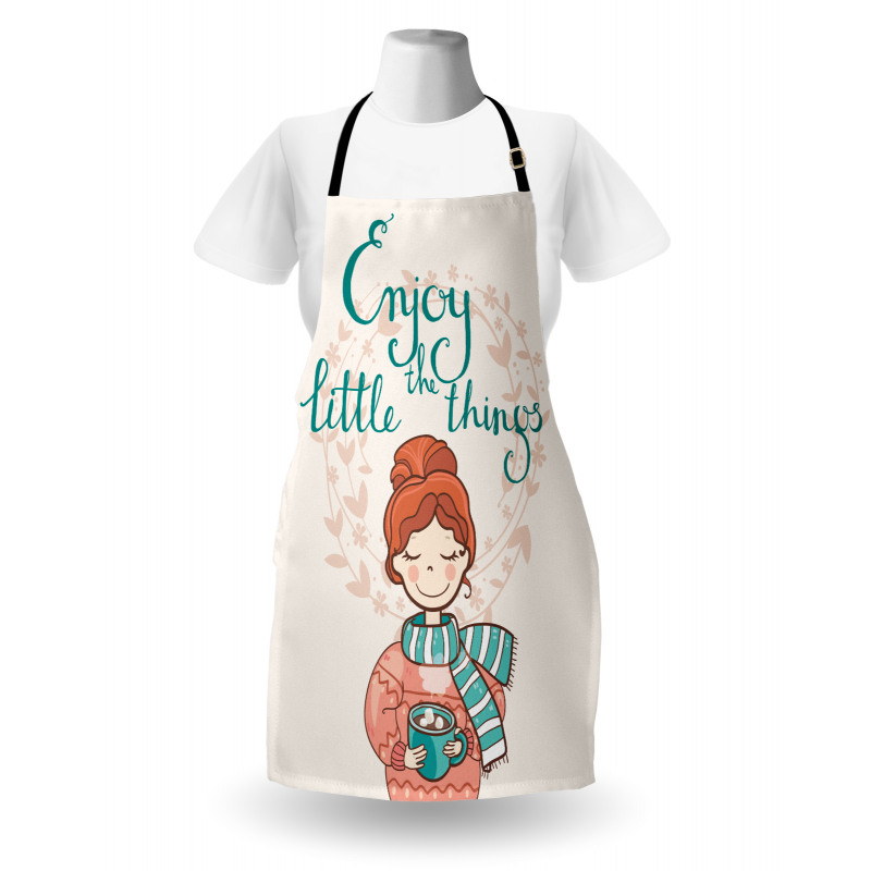 Winter Cartoon Woman Apron