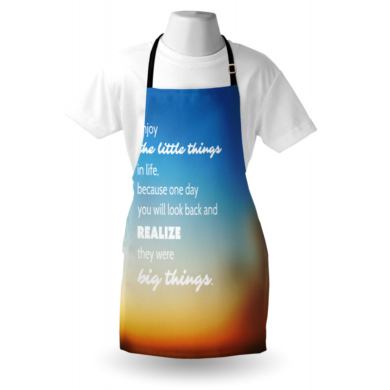 Slogan on Blurry Backdrop Apron