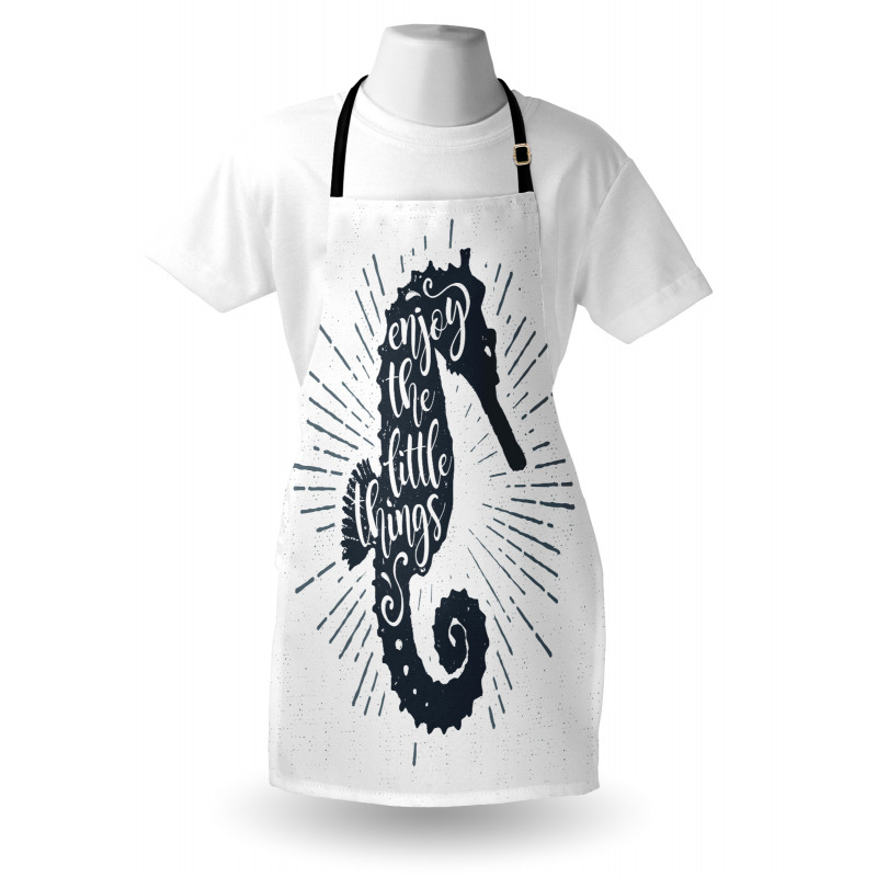 Uplifting Phrase Seahorse Apron