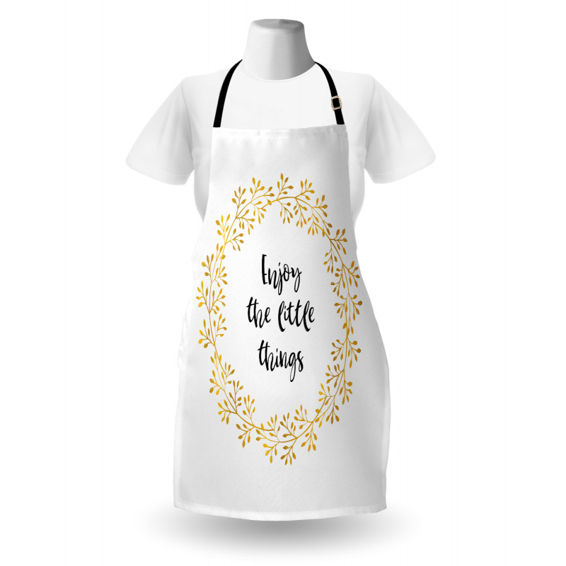 Monochrome Wreath Desgin Apron