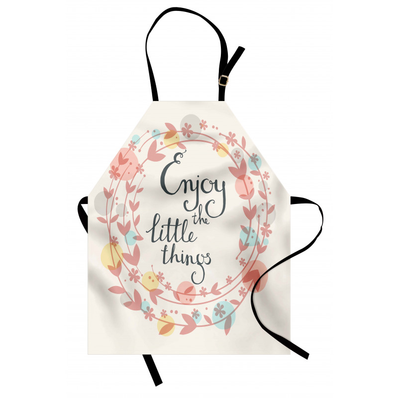Flowers and Leaves Phrase Apron