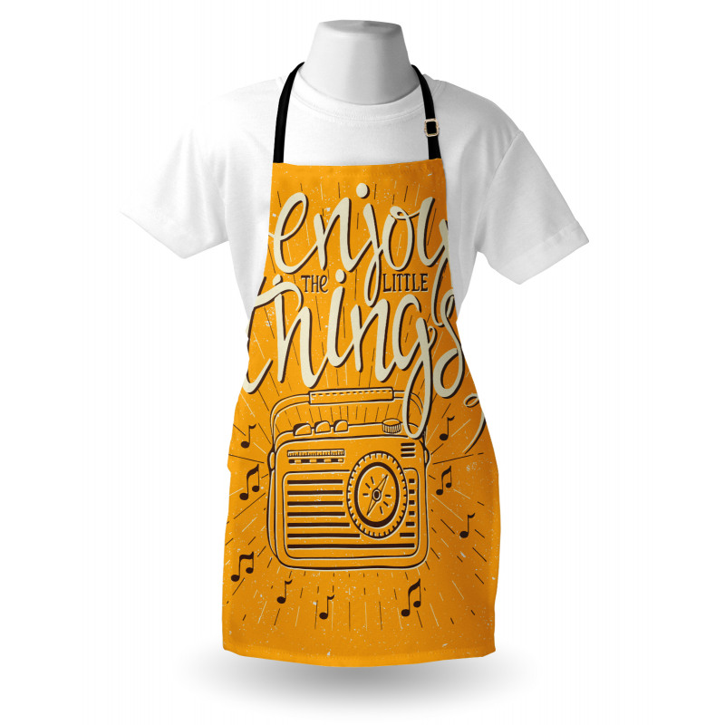 Retro Radio Playing Music Apron