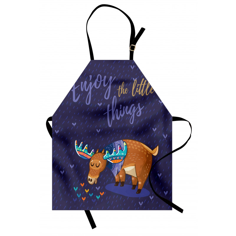 Elk Grazing in the Rain Apron