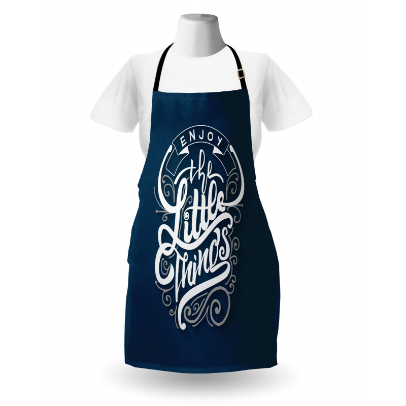 Positive Phrase Curlicues Apron