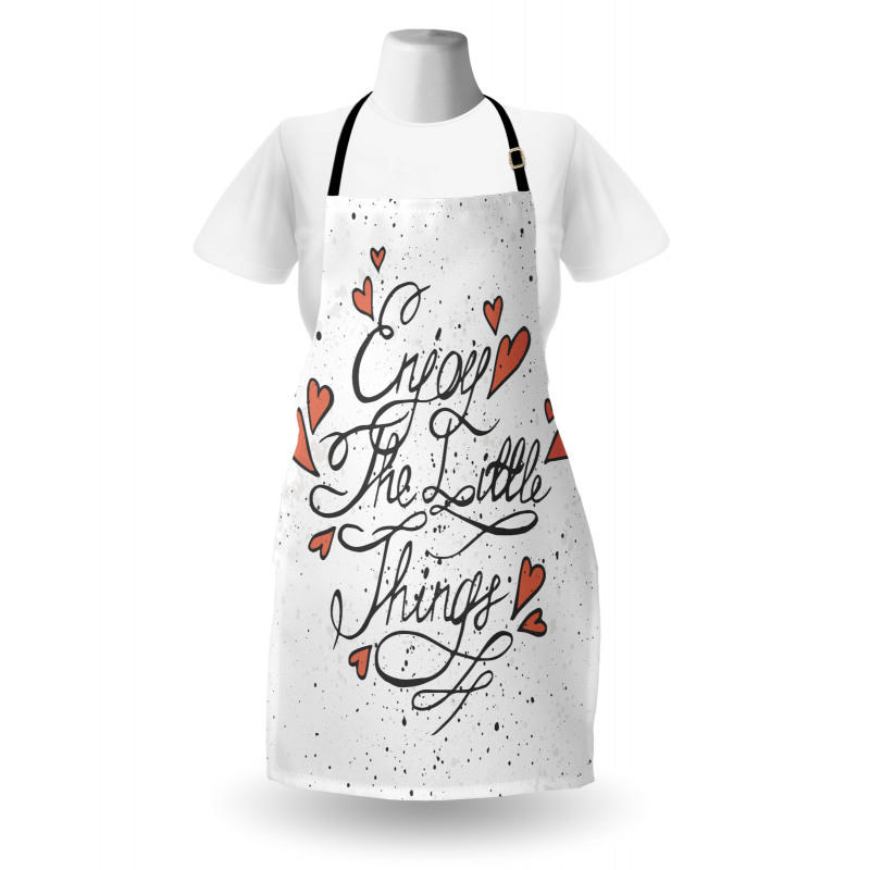 Romantic Hearts Slogan Apron