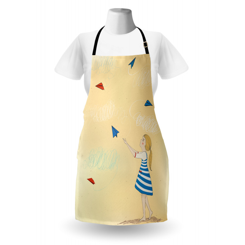 Girl with Paper Planes Apron